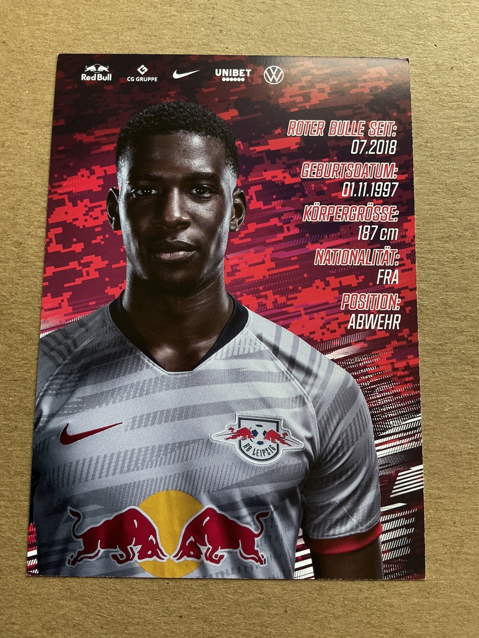Nordi Mukiele, France 🇫🇷 RB Leipzig 2019/20 hand signed - Autographs-World