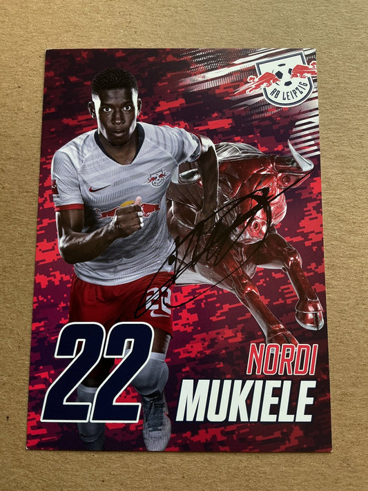 Nordi Mukiele, France 🇫🇷 RB Leipzig 2019/20 hand signed - Autographs-World
