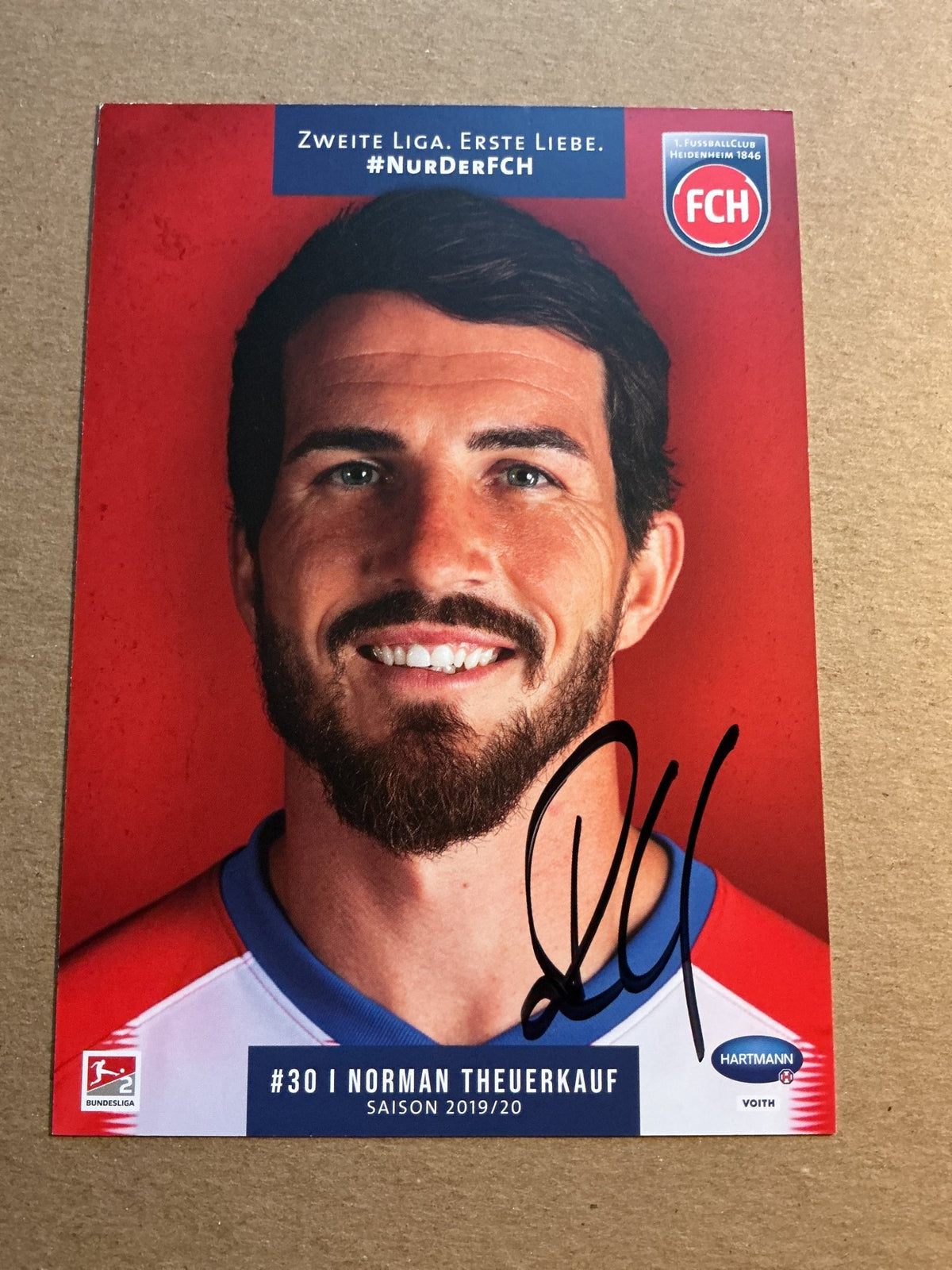 Norman Theuerkauf, Germany 🇩🇪 1.FC Heidenheim 2019/20 hand signed - Autographs-World