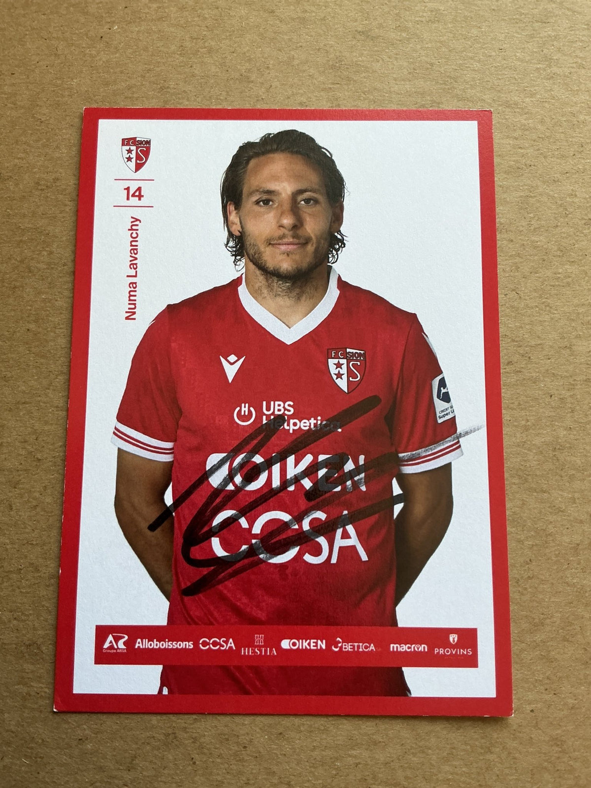 Numa Lavanchy, Switzerland 🇨🇭 FC Sion 2024/25 hand signed - Autographs-World