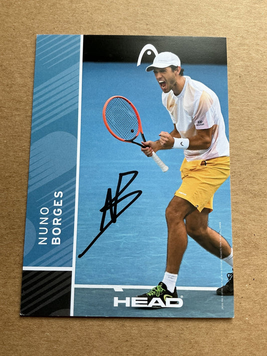 Nuno Borges, Portugal 🇵🇹 Tennis Sports 2025 hand signed - Autographs-World