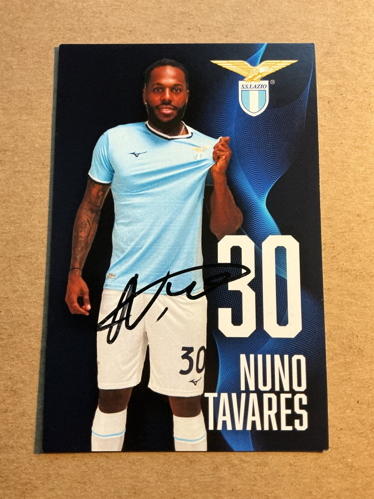 Nuno Tavares, Portugal 🇵🇹 SS Lazio 2024/25 hand signed - Autographs-World