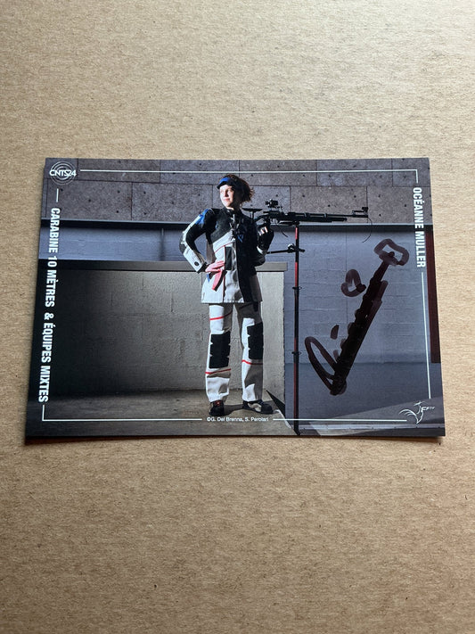 Oceanne Muller, France 🇫🇷 Shooting Summer Olympics 2024 hand signed - Autographs-World