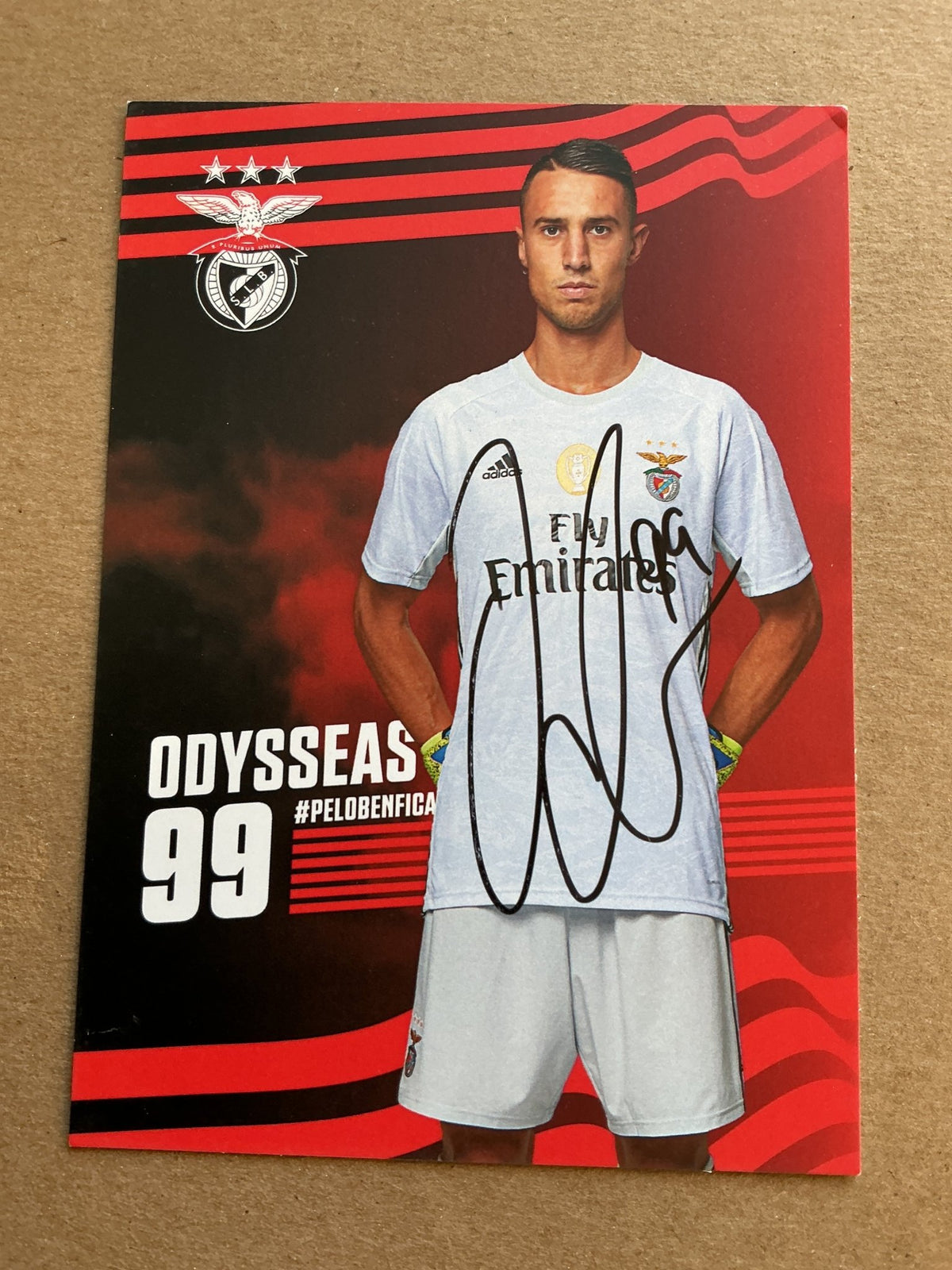 Odysseas Vlachodimos, Greece 🇬🇷 Benfica SL 2021/22 hand signed - Autographs-World