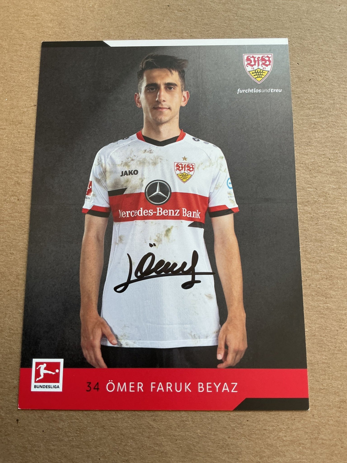 Ömer Faruk Beyaz, Türkiye 🇹🇷 VfB Stuttgart 2021/22 hand signed - Autographs-World