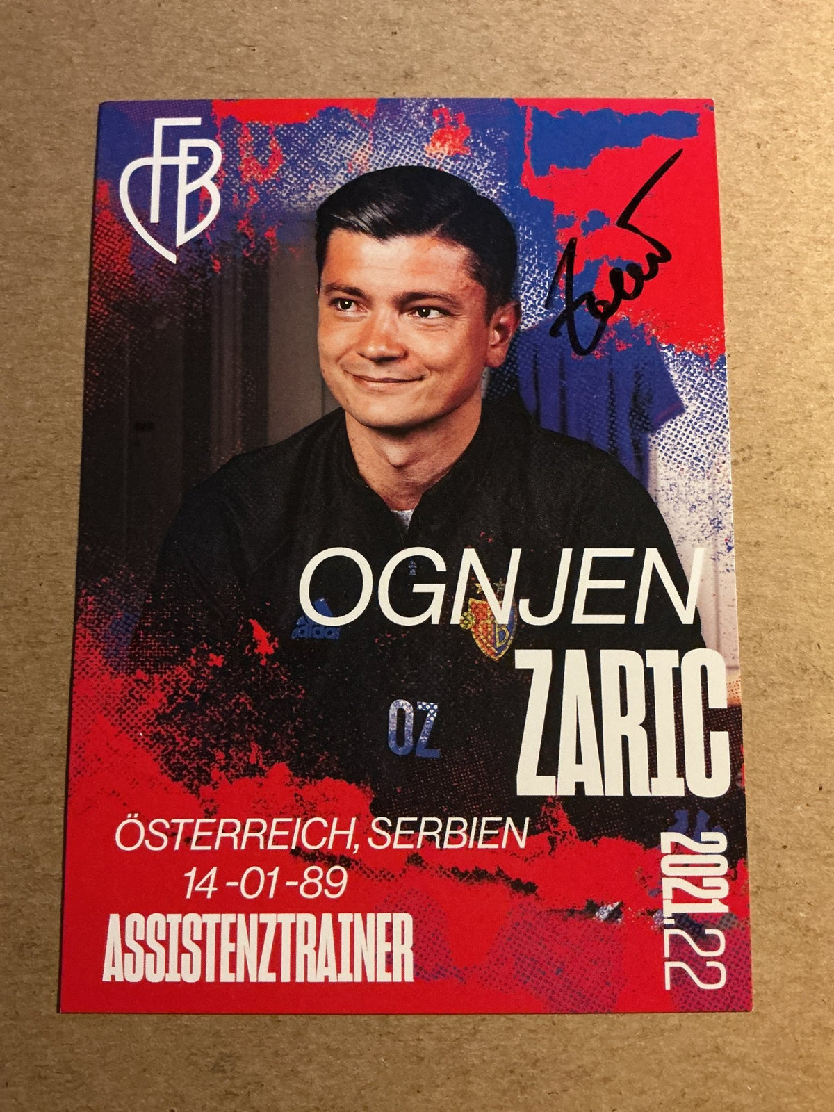 Ognjen Zaric, Serbia 🇷🇸 FC Basel 2021/22 hand signed - Autographs-World