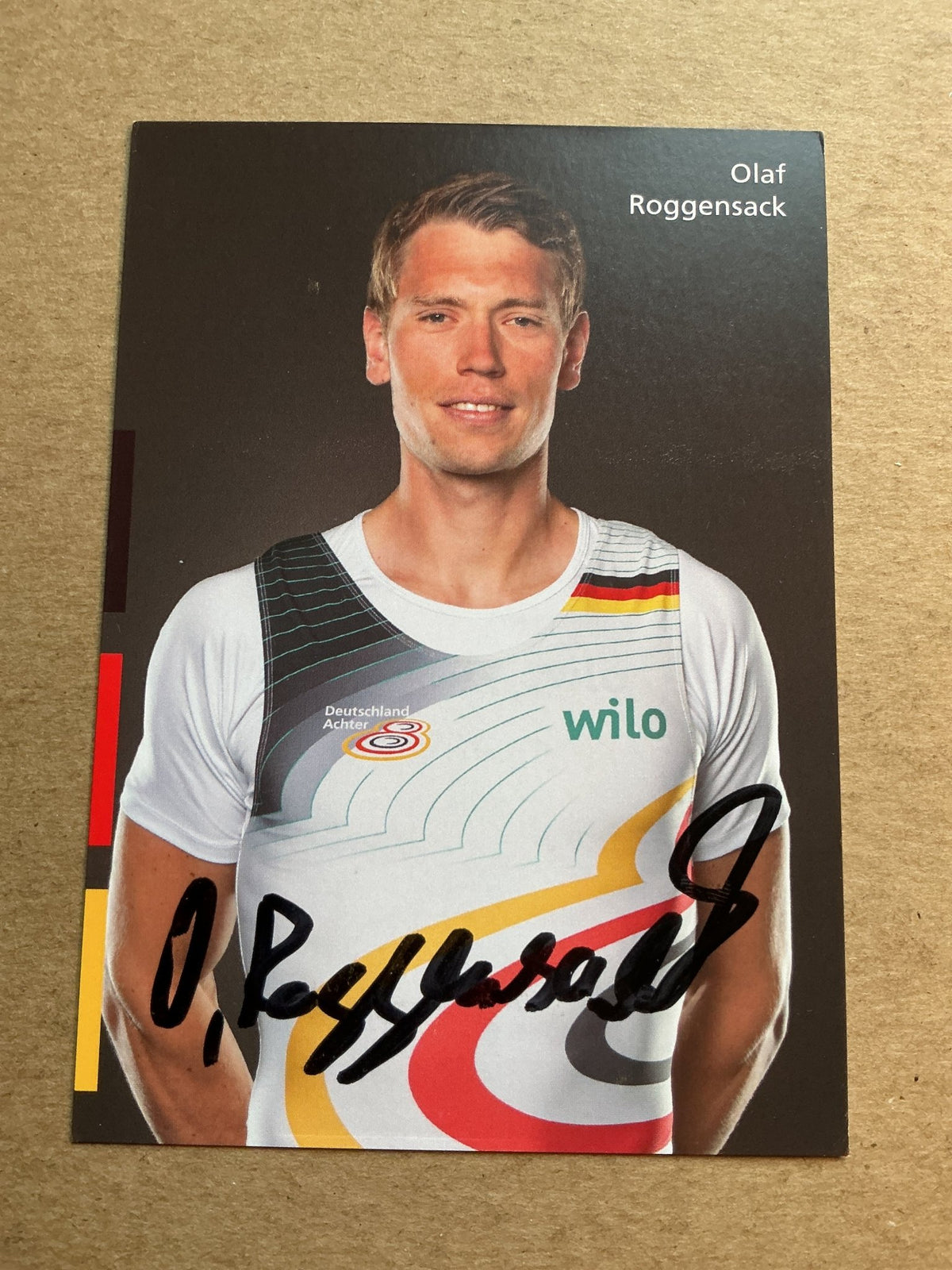 Olaf Roggensack, Germany 🇩🇪 Rowing Summer Olympics 2024 hand signed - Autographs-World