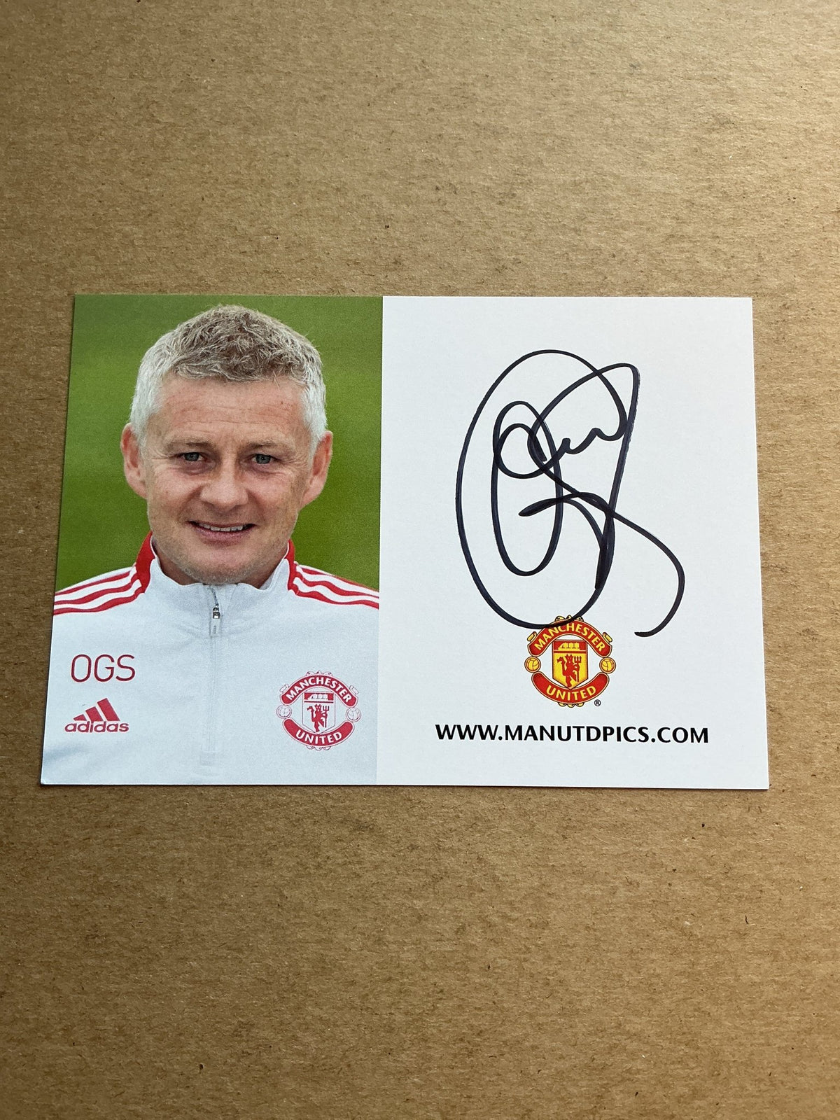 Ole Gunnar Solskjær, Norway 🇳🇴 Manchester United FC 2021/22 hand signed - Autographs-World
