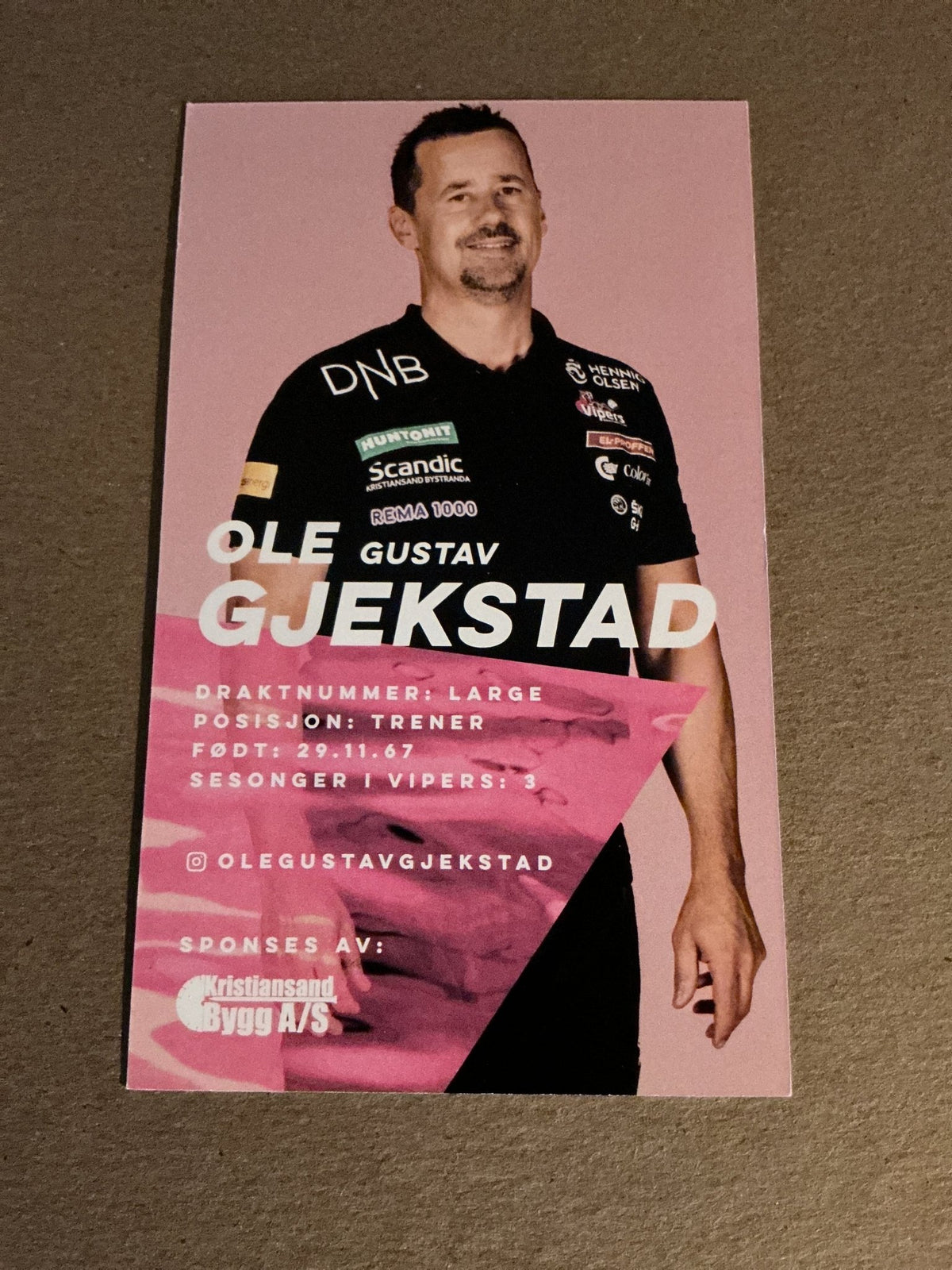 Ole Gustav Gjekstad, Norway 🇳🇴 Handball Vipers 2021/22 hand signed - Autographs-World