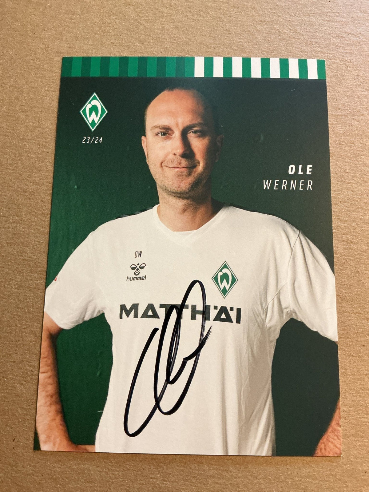 Ole Werner, Germany 🇩🇪 SV Werder Bremen 2023/24 hand signed - Autographs-World