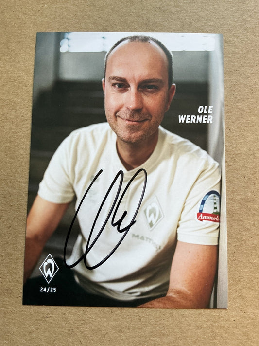 Ole Werner, Germany 🇩🇪 SV Werder Bremen 2024/25 hand signed - Autographs-World