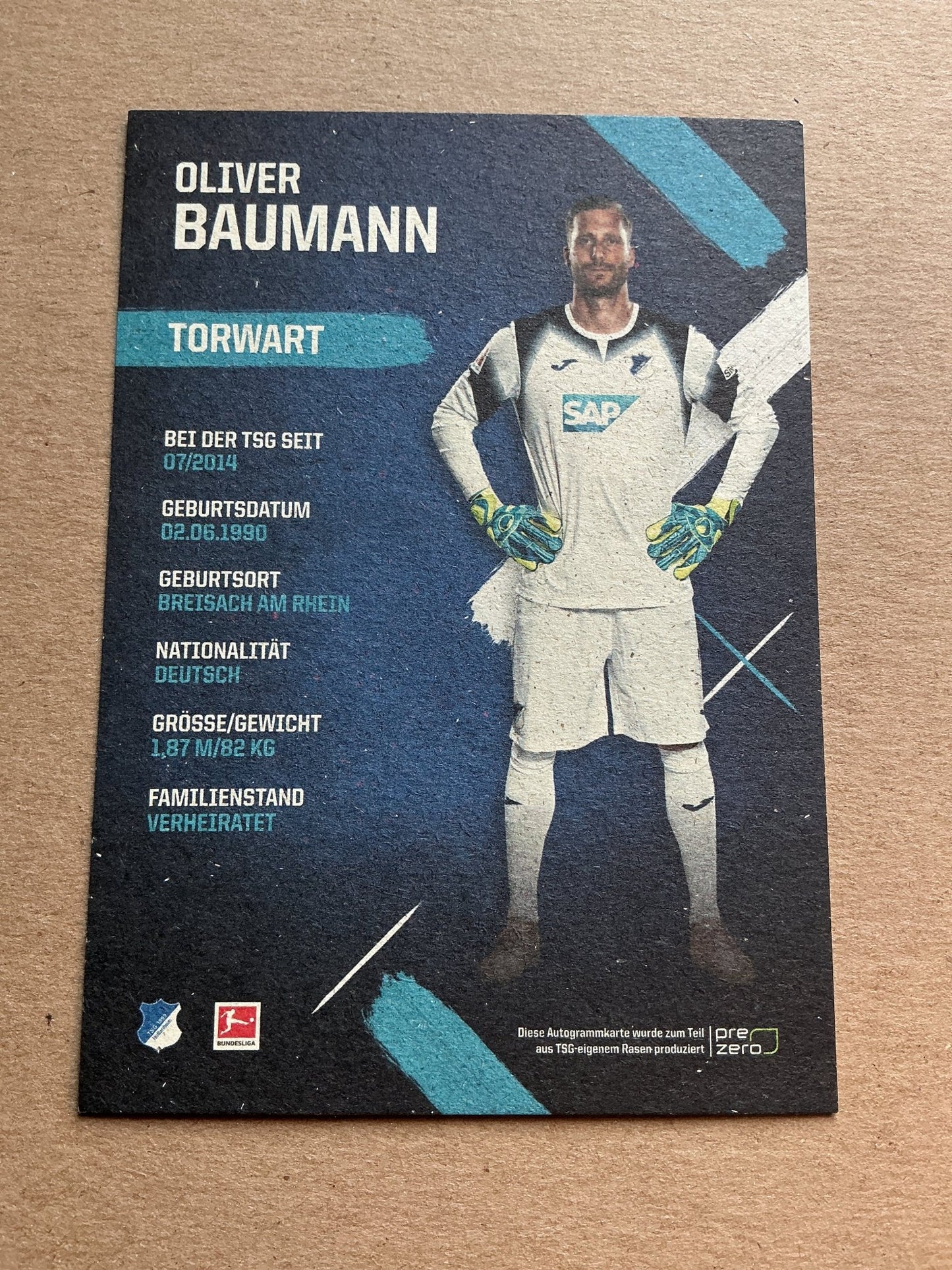 Oliver Baumann, Germany 🇩🇪 TSG 1899 Hoffenheim 2019/20 hand signed - Autographs-World