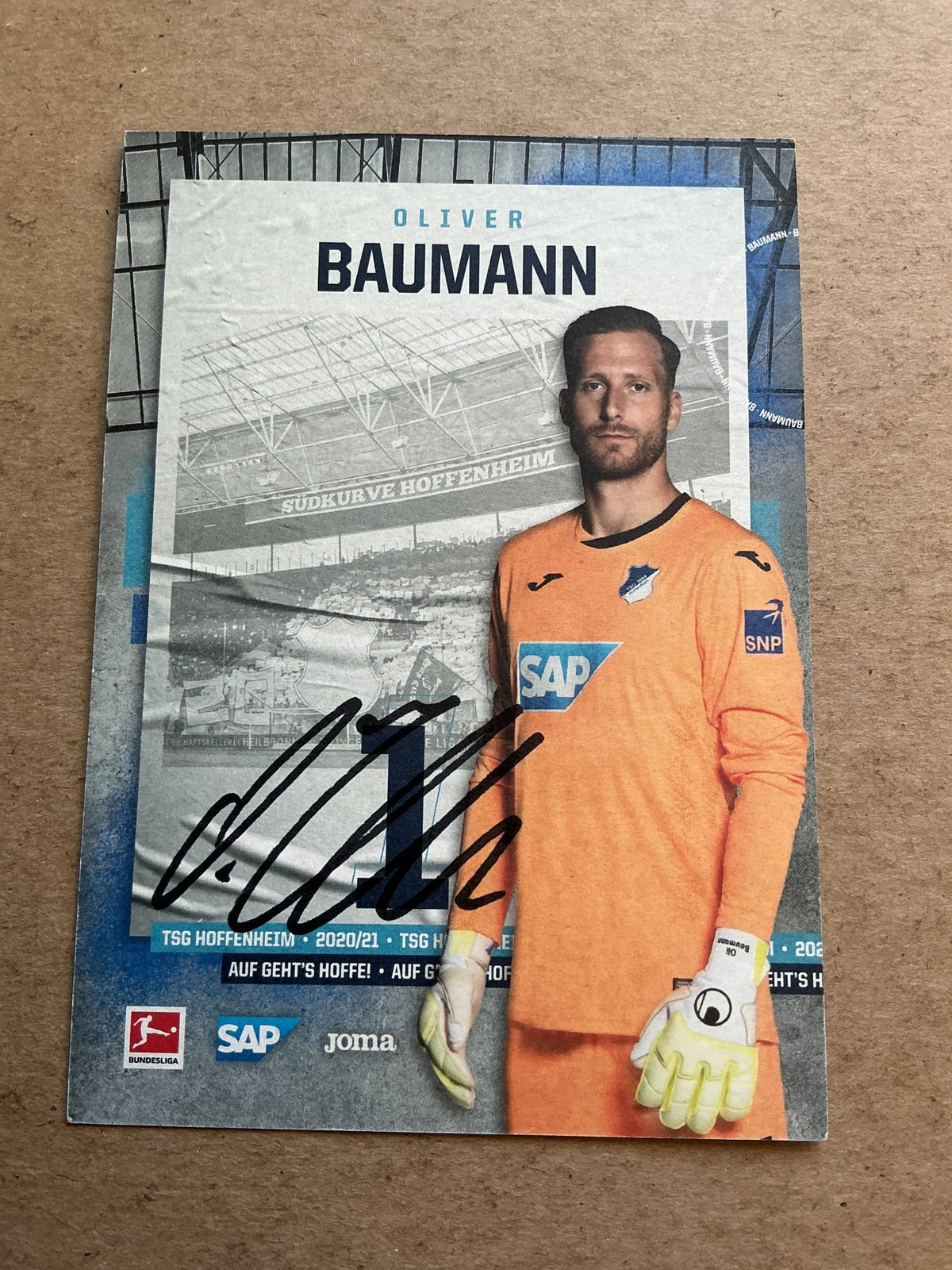 Oliver Baumann, Germany 🇩🇪 TSG 1899 Hoffenheim 2020/21 hand signed - Autographs-World