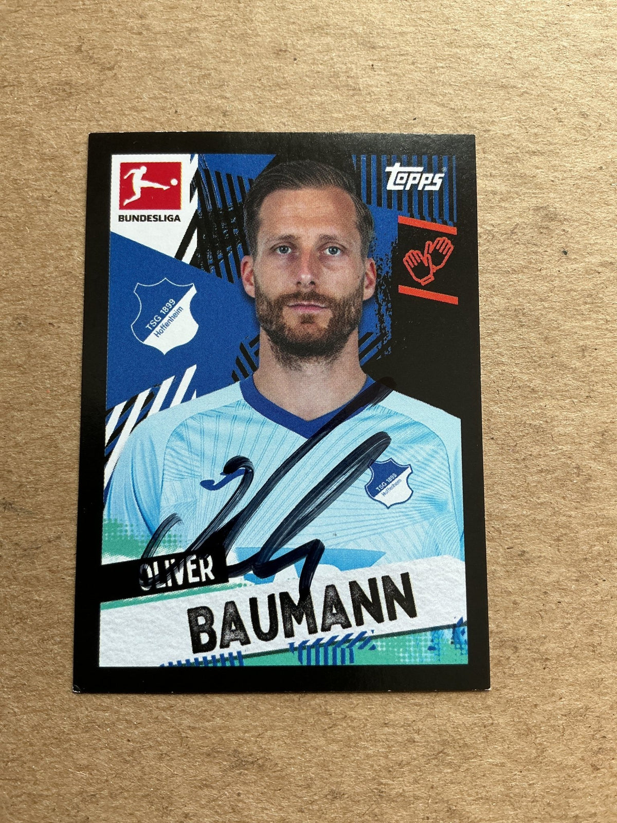 Oliver Baumann, Germany 🇩🇪 TSG Hoffenheim 2021/22 Topps hand signed - Autographs-World