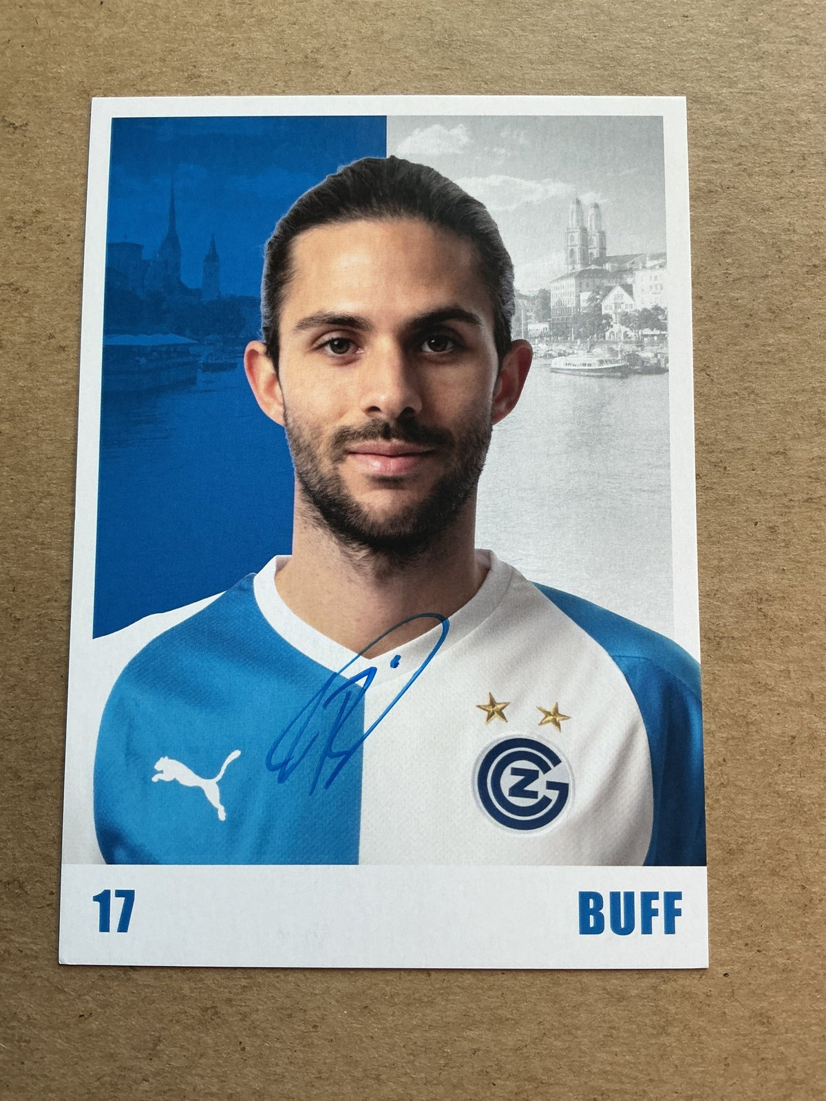 Oliver Buff, Switzerland 🇨🇭 Grasshopper Zürich 2019/20 hand signed - Autographs-World