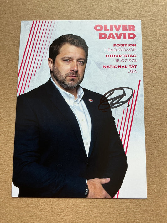 Oliver David, USA 🇺🇸 EC Red Bull Salzburg 2023/24 hand signed - Autographs-World