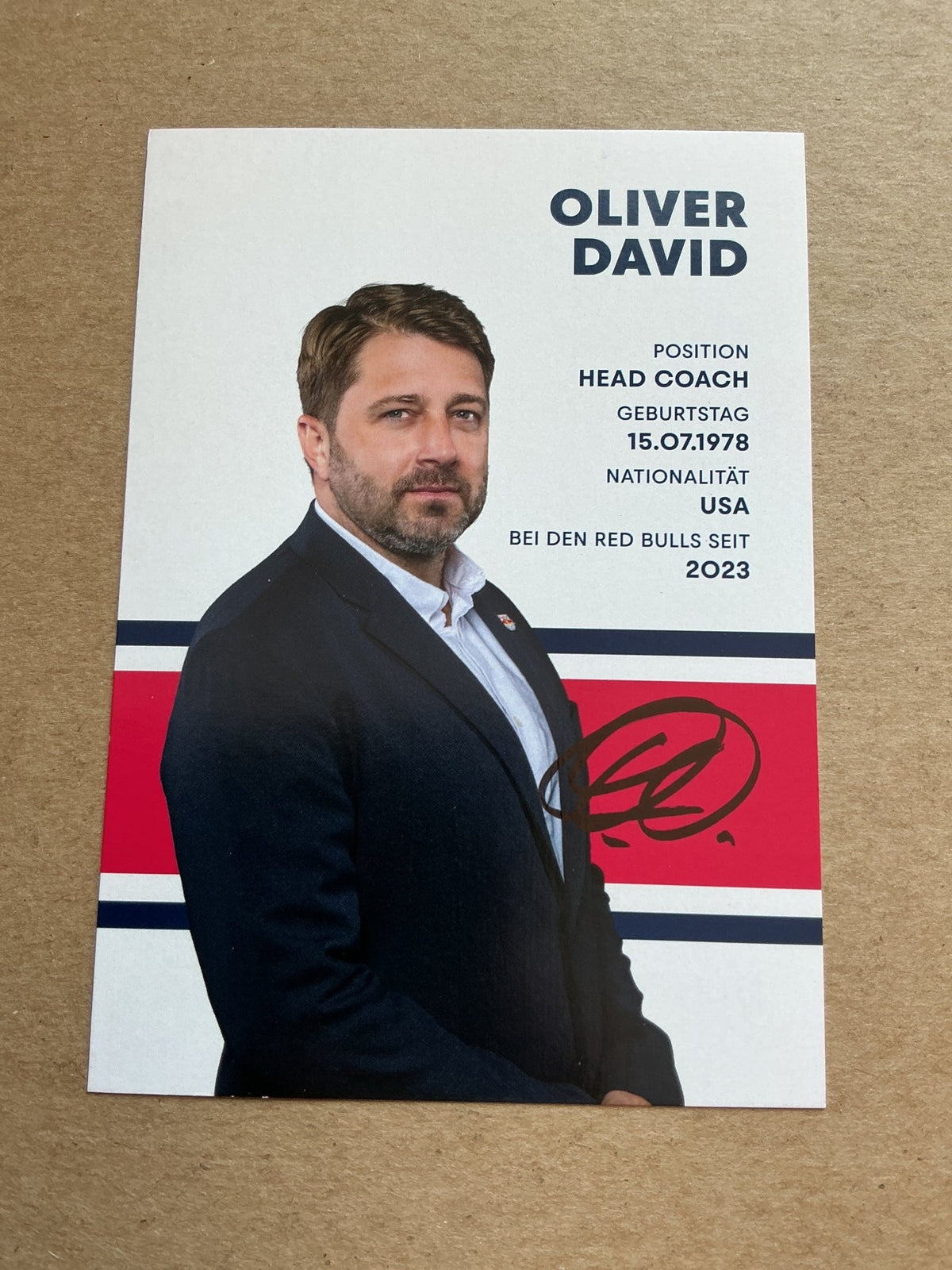 Oliver David, USA 🇺🇸 EC Red Bull Salzburg 2024/25 hand signed - Autographs-World