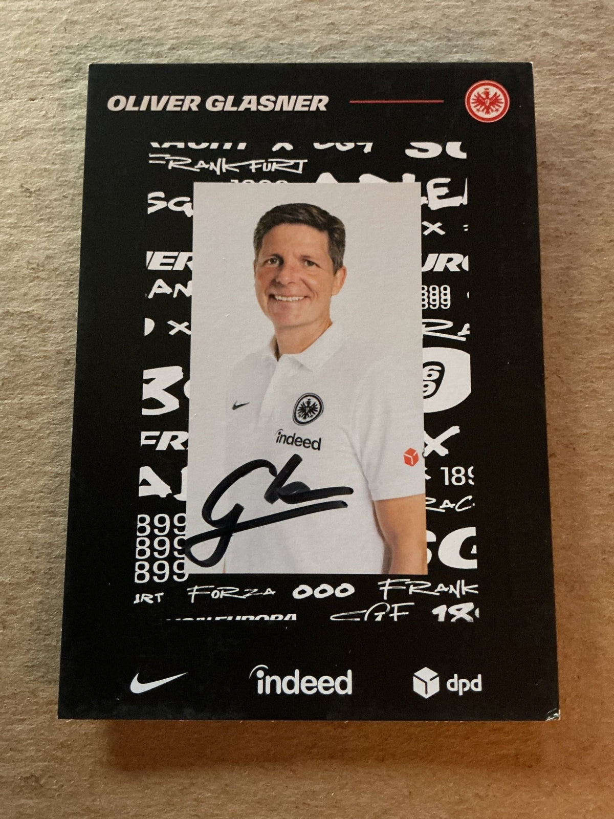 Oliver Glasner, Austria 🇦🇹 Eintracht Frankfurt 2022/23 hand signed - Autographs-World