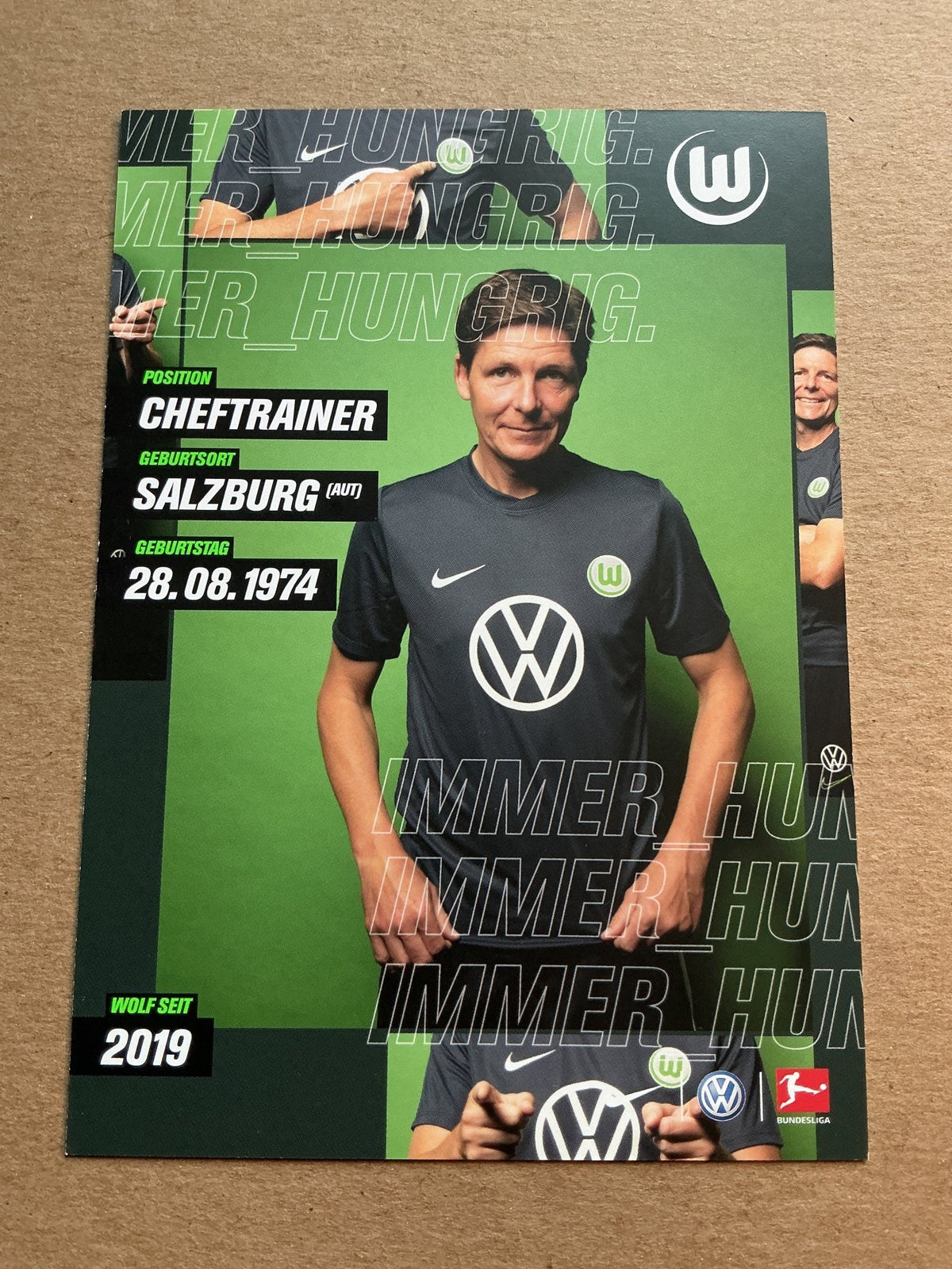 Oliver Glasner, Austria 🇦🇹 VfL Wolfsburg 2019/20 hand signed - Autographs-World