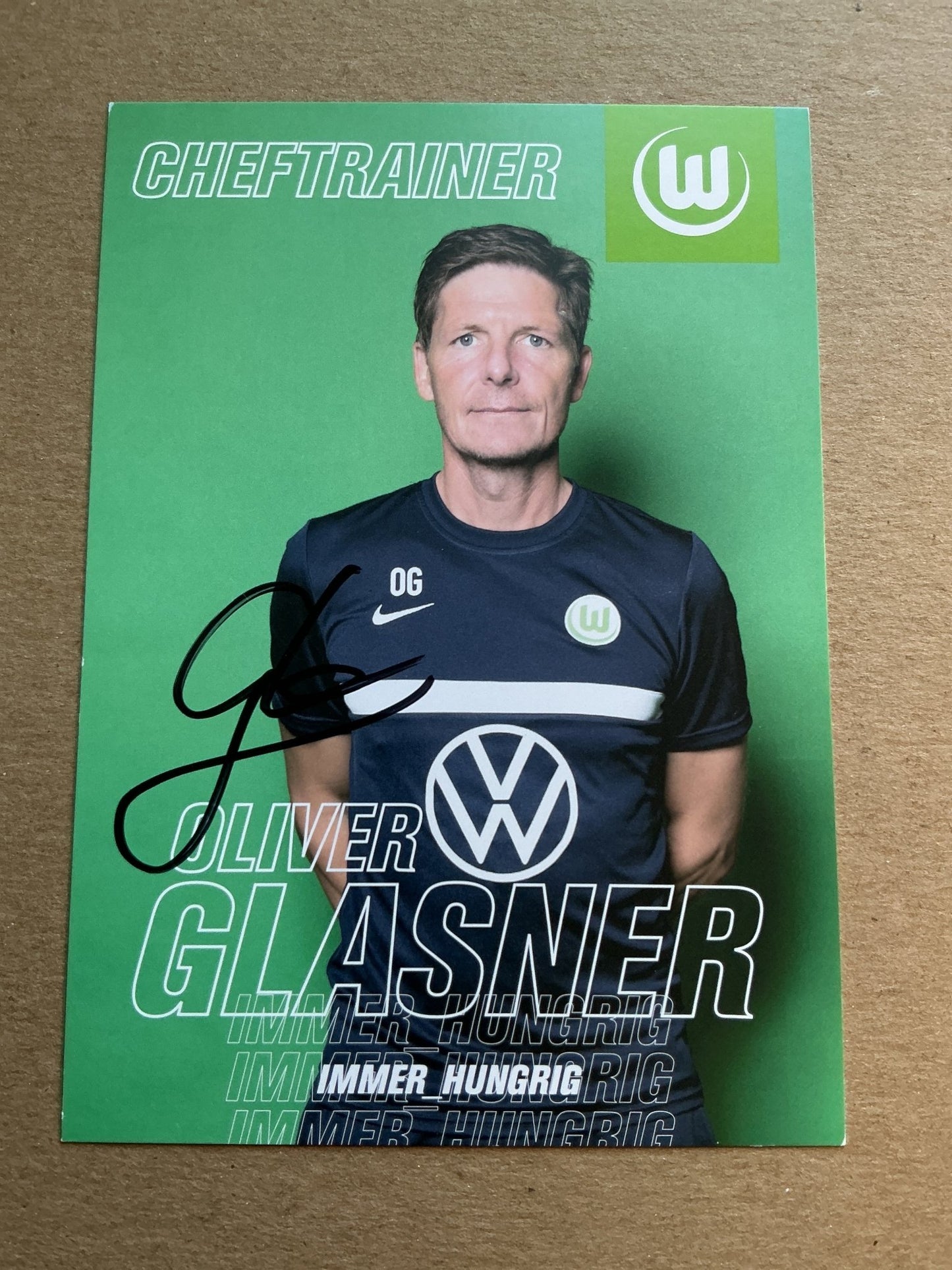 Oliver Glasner, Austria 🇦🇹 VfL Wolfsburg 2020/21 hand signed - Autographs-World