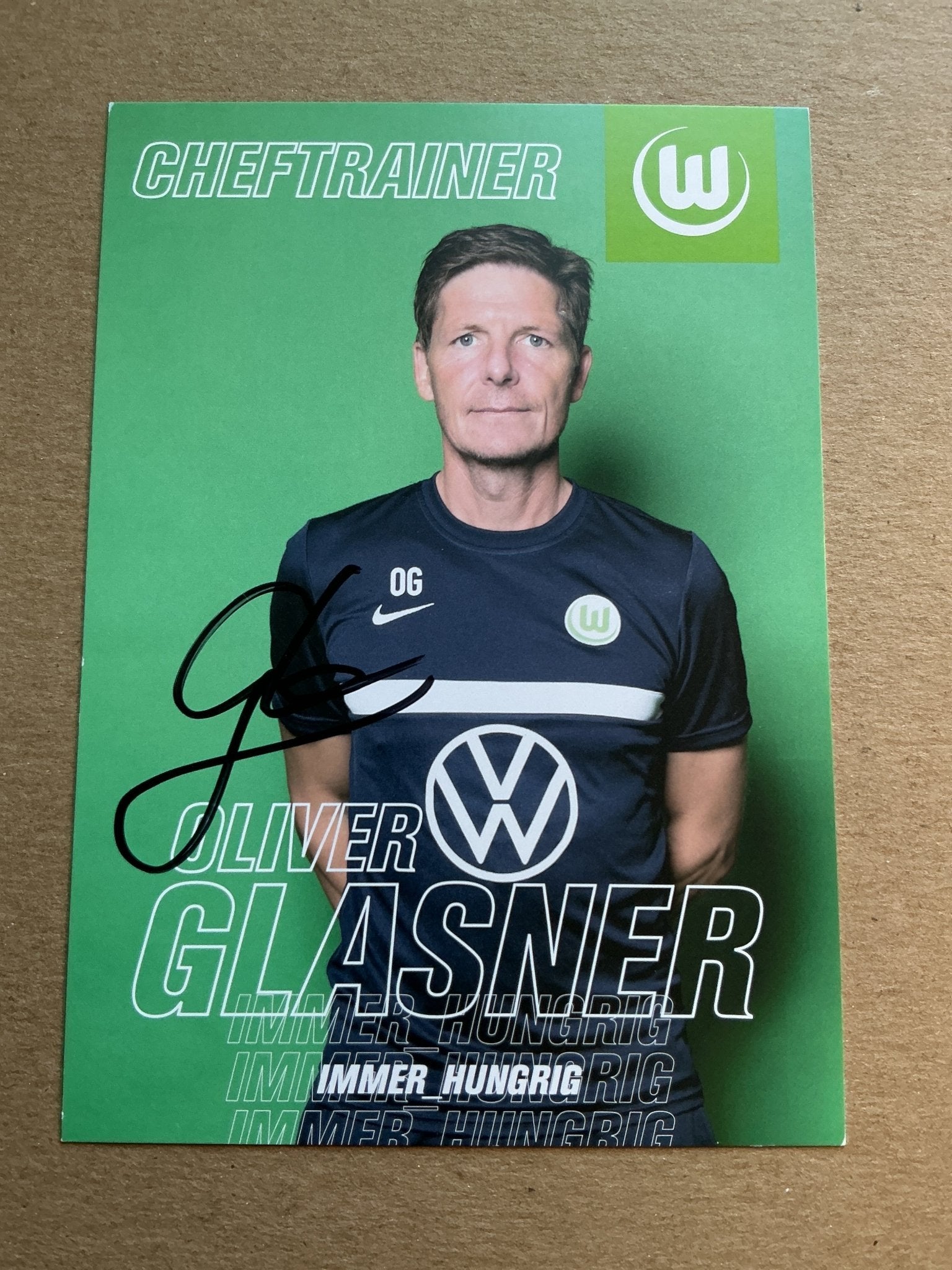 Oliver Glasner, Austria 🇦🇹 VfL Wolfsburg 2020/21 hand signed - Autographs-World