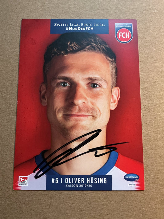 Oliver Hüsing, Germany 🇩🇪 1.FC Heidenheim 2019/20 hand signed - Autographs-World