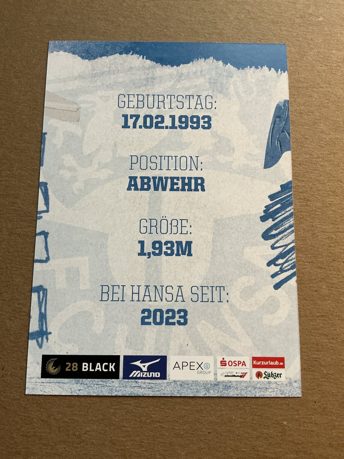 Oliver Hüsing, Germany 🇩🇪 Hansa Rostock 2023/24 hand signed - Autographs-World