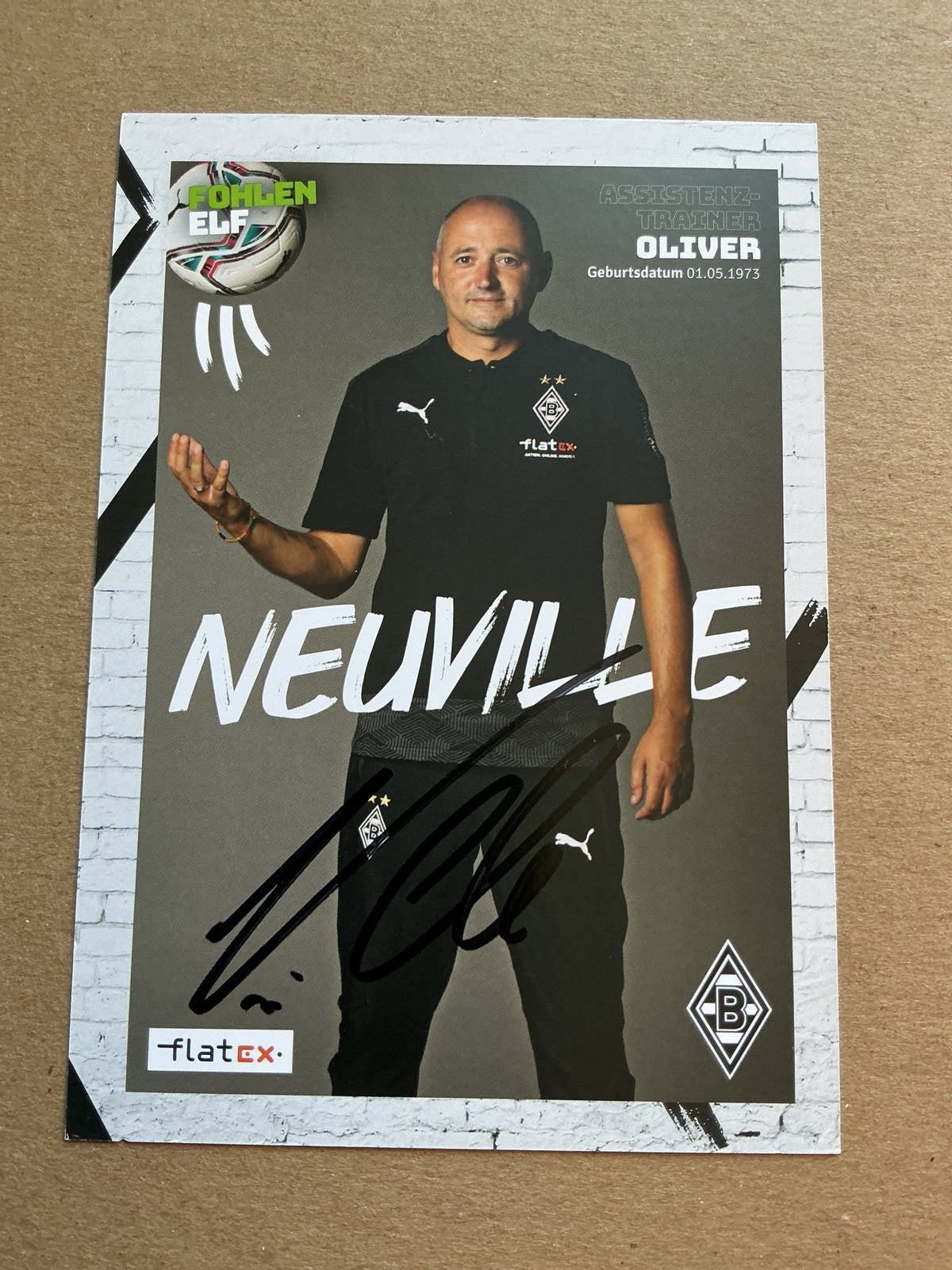 Oliver Neuville, Germany 🇩🇪 Borussia Mönchengladbach 2020/21 hand signed - Autographs-World