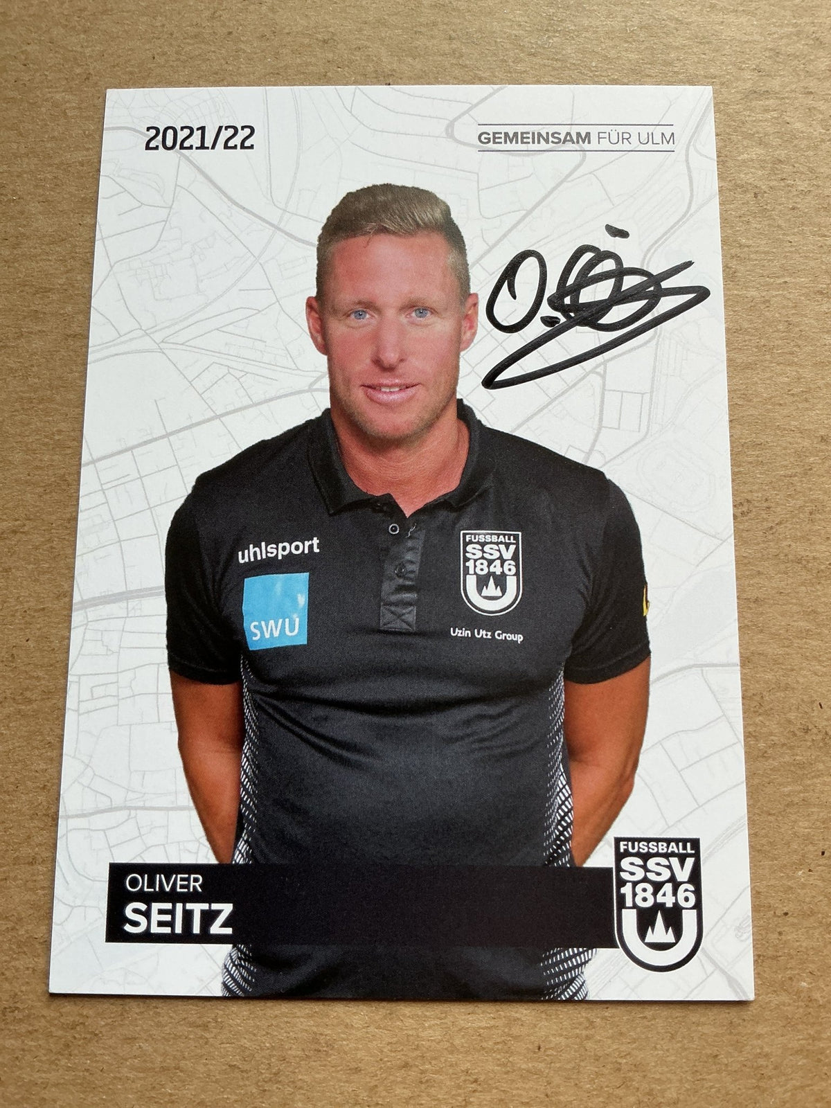Oliver Seitz, Germany 🇩🇪 SSV Ulm 1846 2021/22 hand signed - Autographs-World