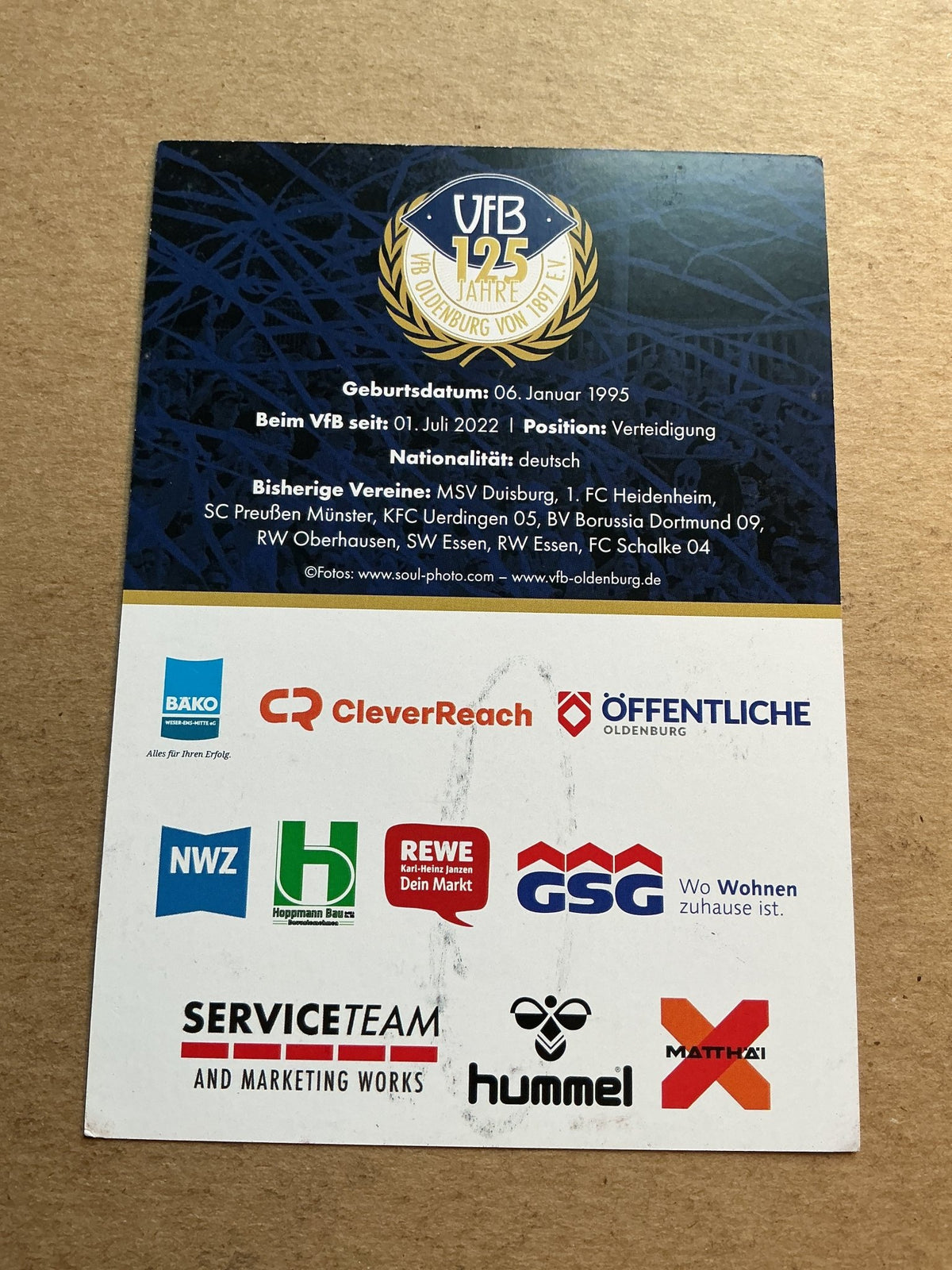 Oliver Steurer, Germany 🇩🇪 VfB Oldenburg 2022/23 hand signed - Autographs-World