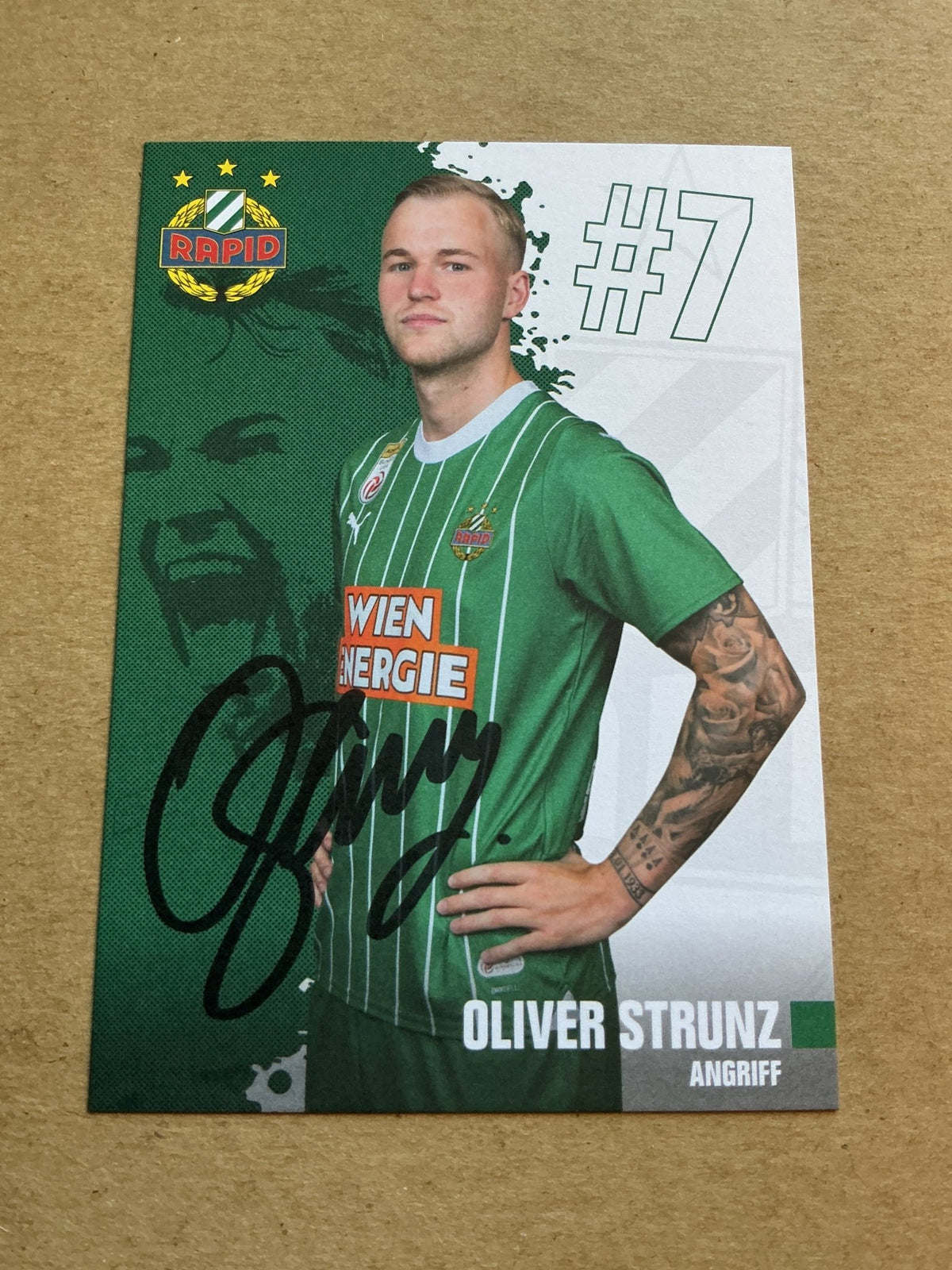 Oliver Strunz, Austria 🇦🇹 SK Rapid Wien 2023/24 hand signed - Autographs-World