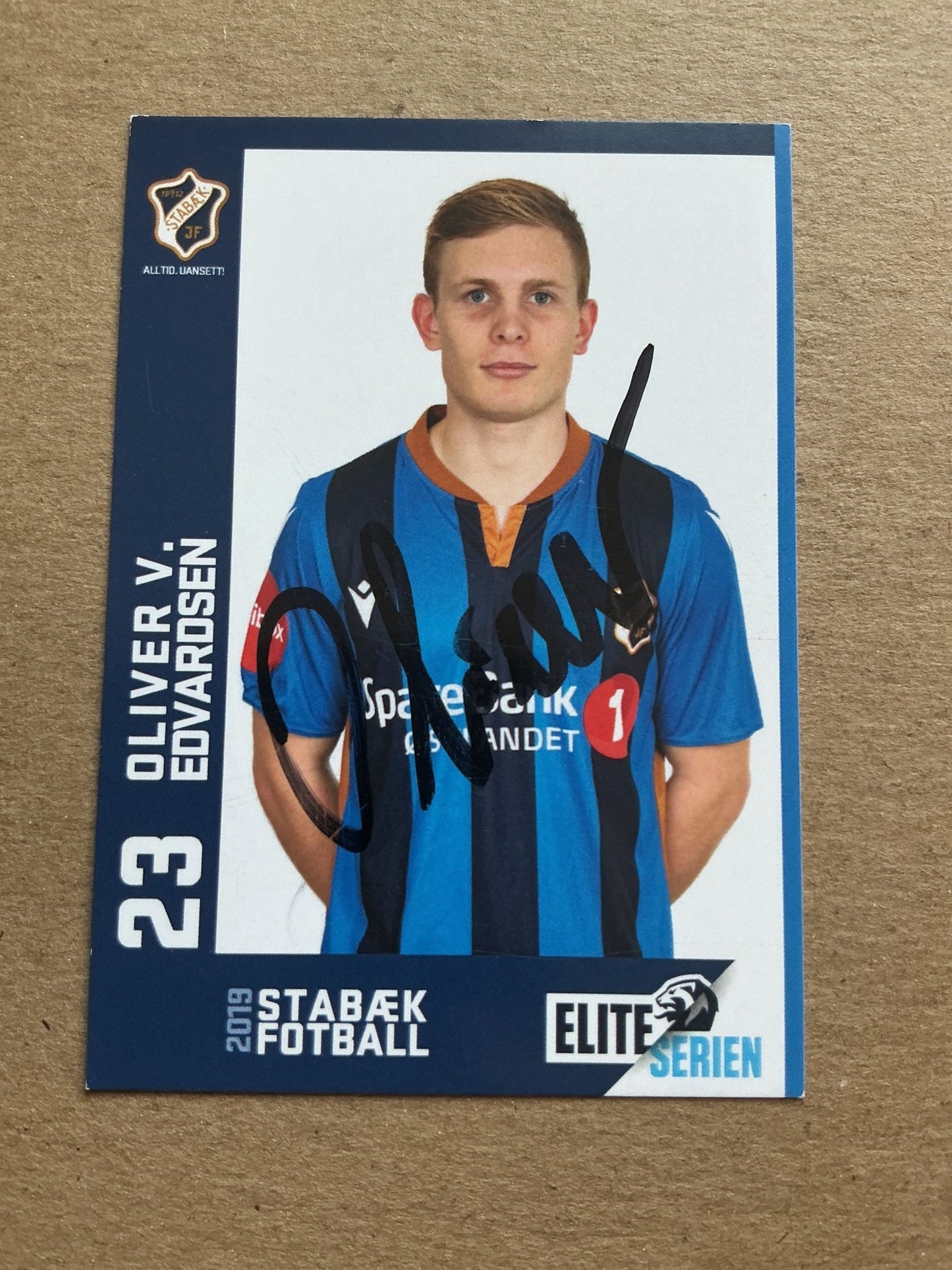 Oliver Valaker Edvardsen, Norway 🇳🇴 Stabæk IF 2019/20 hand signed - Autographs-World