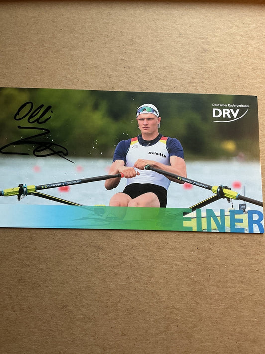 Oliver Zeidler, Germany 🇩🇪 Rowing Summer Olympics 2024 hand signed - Autographs-World