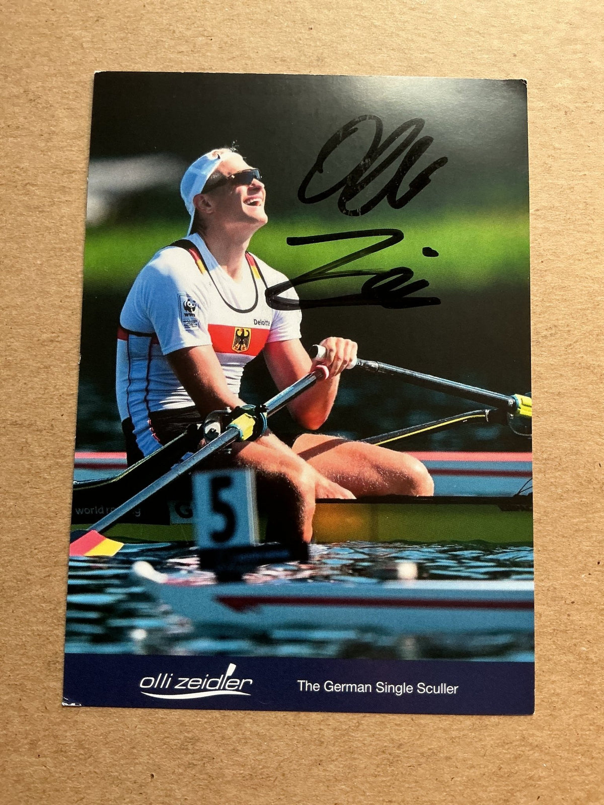 Oliver Zeidler, Germany 🇩🇪 Rowing Summer Olympics 2024 hand signed - Autographs-World