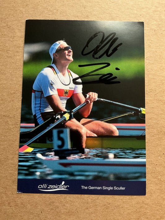 Oliver Zeidler, Germany 🇩🇪 Rowing Summer Olympics 2024 hand signed - Autographs-World