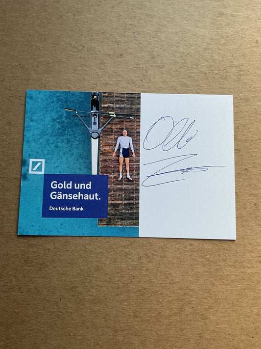 Oliver Zeidler, Germany 🇩🇪 Rowing Summer Olympics 2024 hand signed - Autographs-World