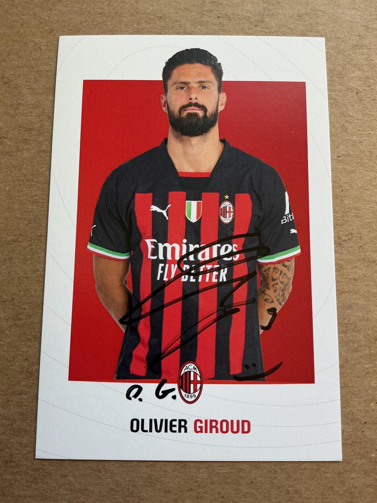 Olivier Giroud, France 🇫🇷 AC Milan 2022/23 hand signed - Autographs-World