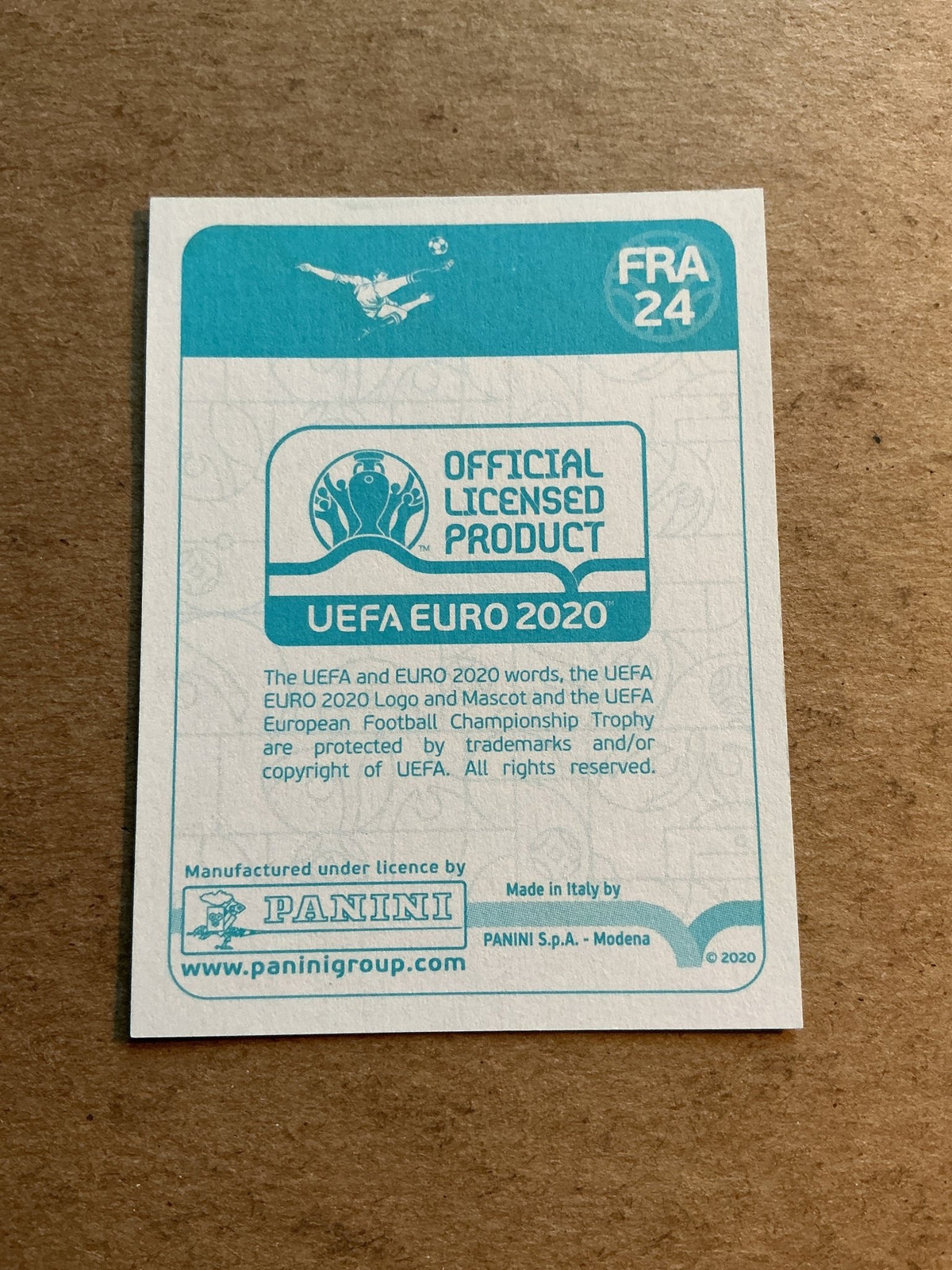 Olivier Giroud, France 🇫🇷 UEFA Euro 2020 Panini hand signed - Autographs-World