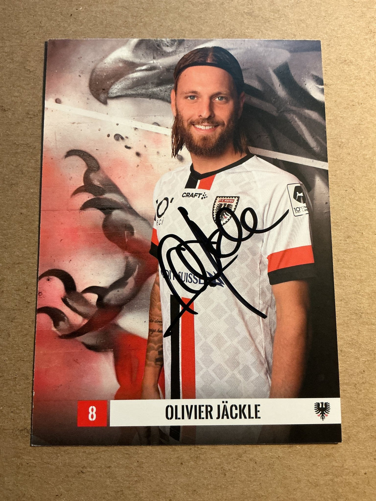 Olivier Jäckle, Switzerland 🇨🇭 FC Aarau 2023/24 hand signed - Autographs-World