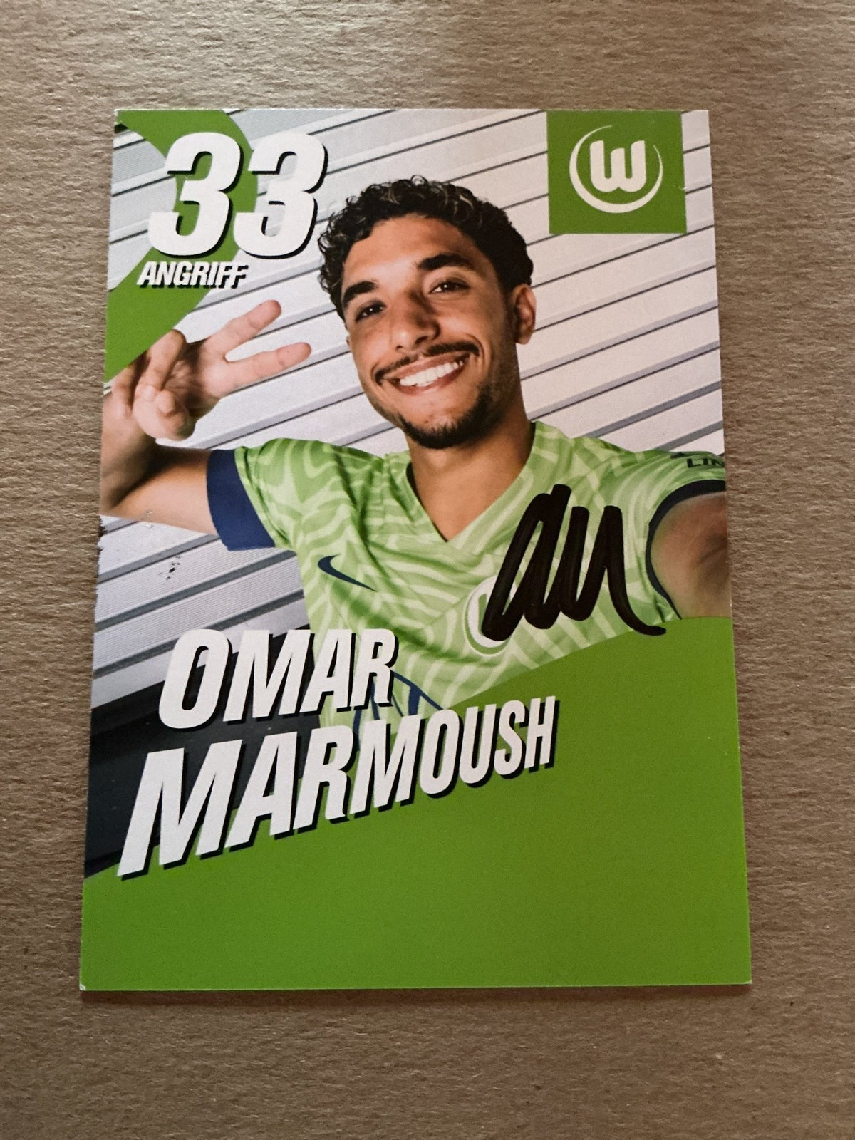 Omar Marmoush, Egypt 🇪🇬 VfL Wolfsburg 2022/23 hand signed - Autographs-World