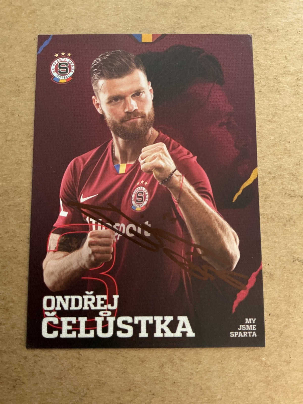Ondřej Čelůstka, Czech Republic 🇨🇿 AC Sparta Prague 2020/21 hand signed - Autographs-World
