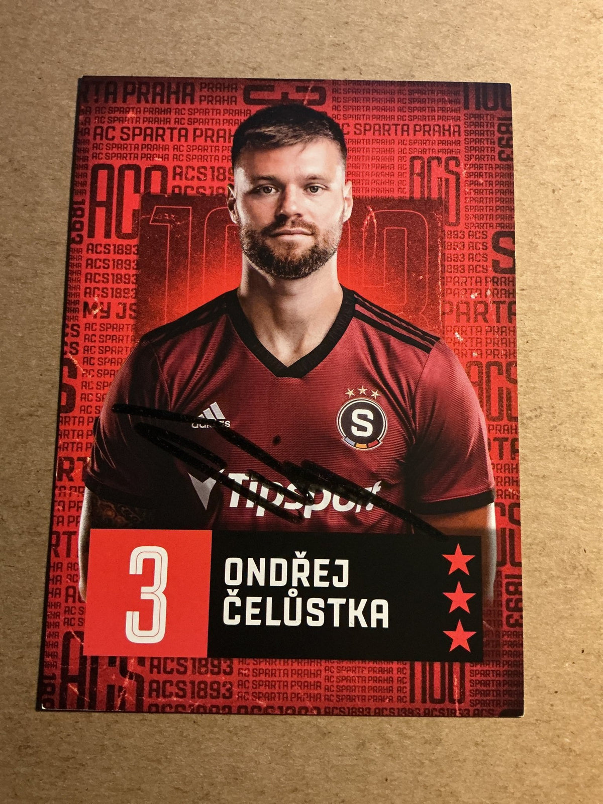 Ondřej Čelůstka, Czech Republic 🇨🇿 AC Sparta Prague 2022/23 hand signed - Autographs-World