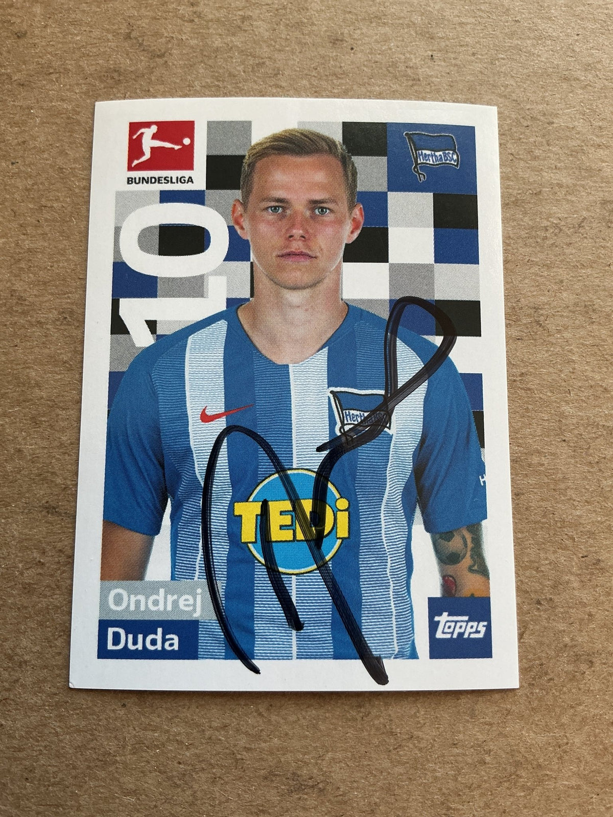 Ondrej Duda, Slovakia 🇸🇰 Hertha BSC Berlin 2018/19 Topps hand signed - Autographs-World