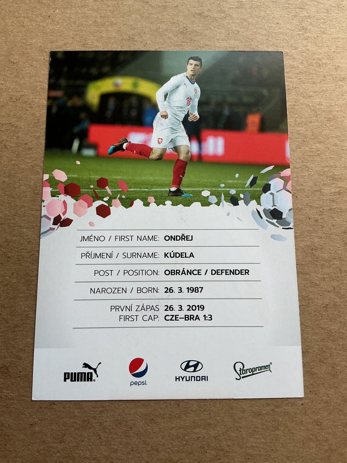 Ondřej Kúdela, Czech Republic 🇨🇿 UEFA Euro Cup 2020 hand signed - Autographs-World