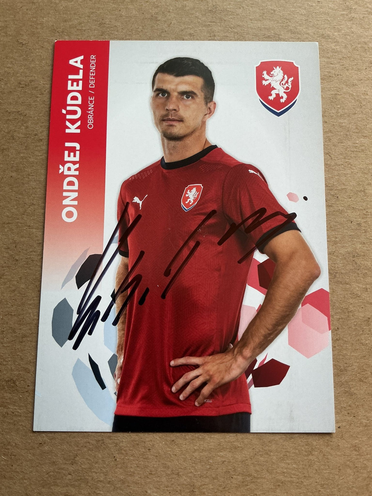 Ondřej Kúdela, Czech Republic 🇨🇿 UEFA Euro Cup 2020 hand signed - Autographs-World