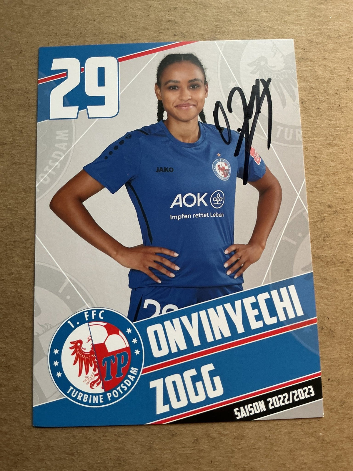 Onyinyechi Zogg, Nigeria 🇳🇬 Turbine Potsdam 2022/23 hand signed - Autographs-World