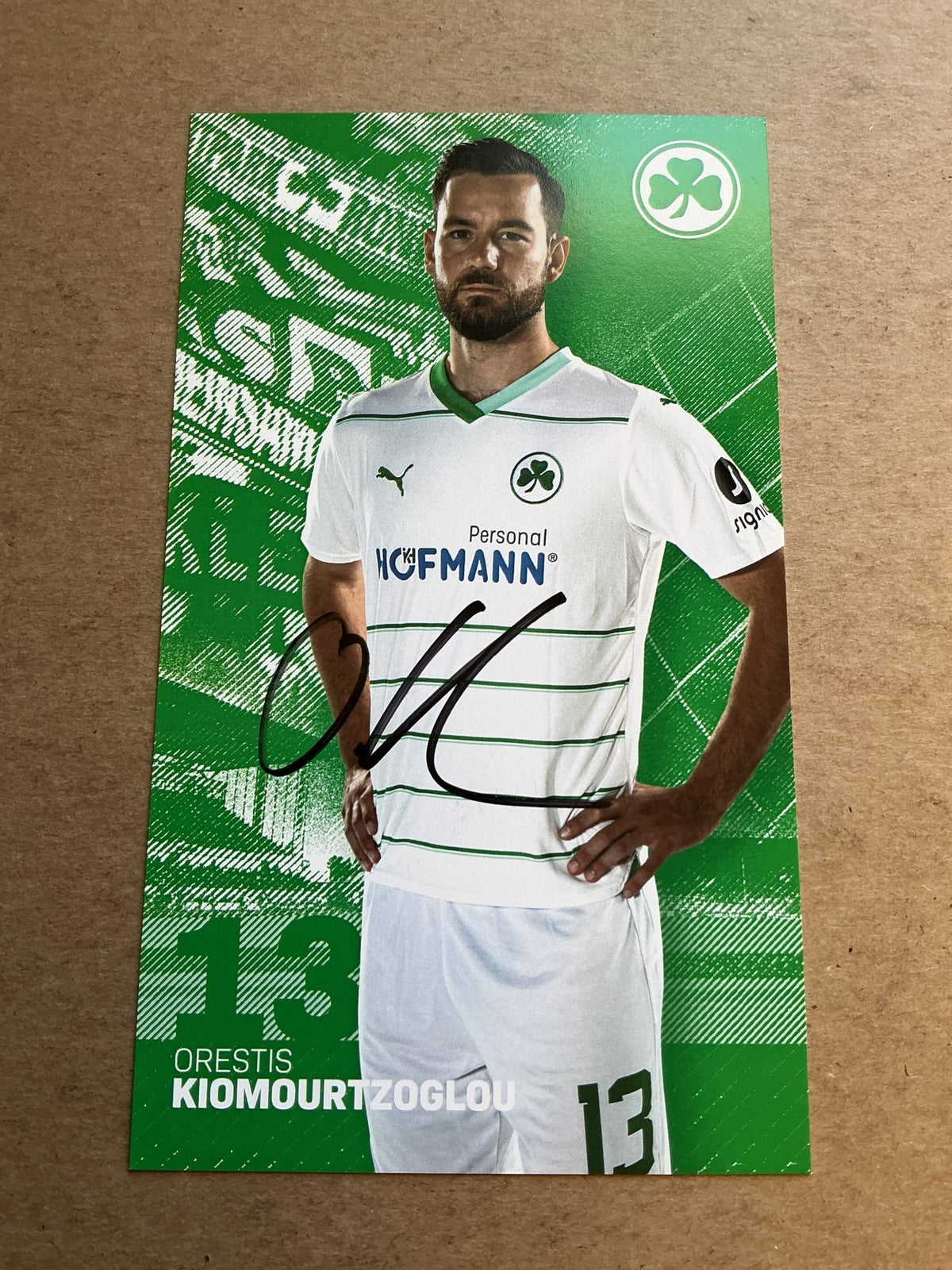 Orestis Kiomourtzoglou, Germany 🇩🇪 SpVgg Greuther Fürth 2023/24 hand signed - Autographs-World