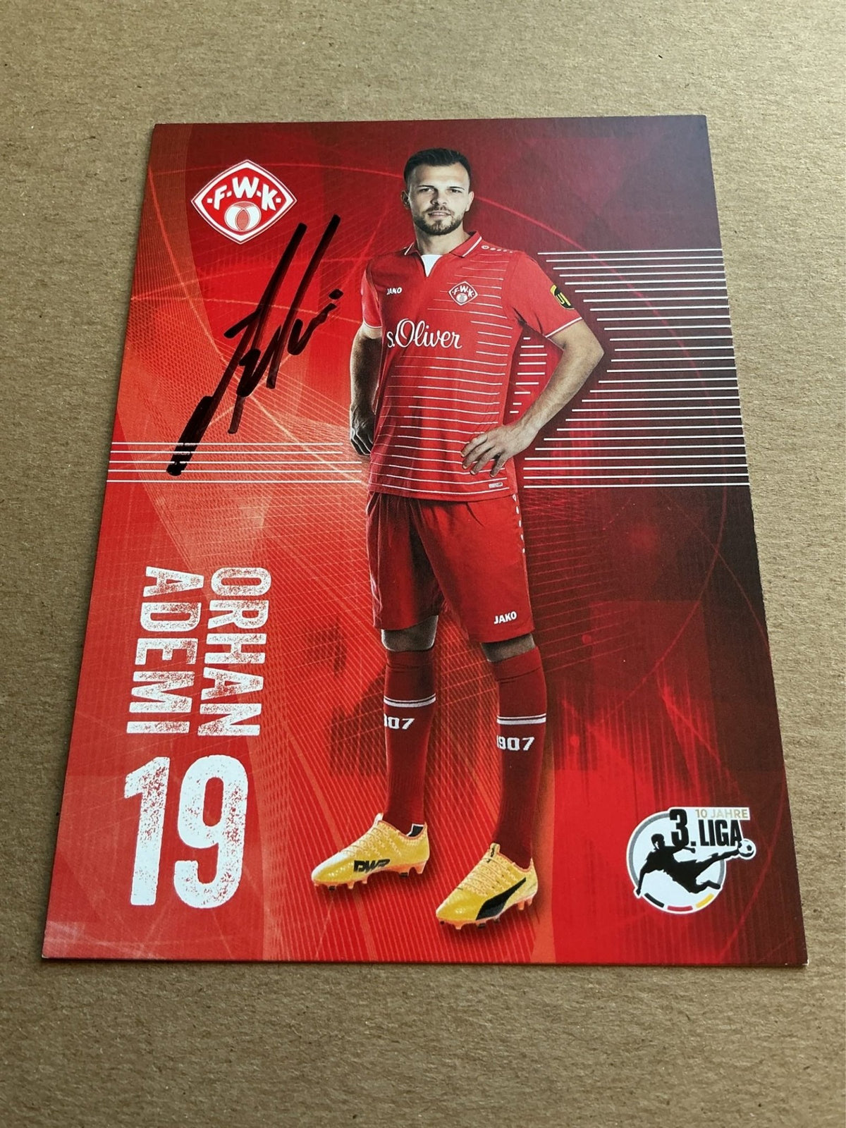 Orhan Ademi, Switzerland 🇨🇭 FC Würzburger Kickers 2017/18 hand signed - Autographs-World