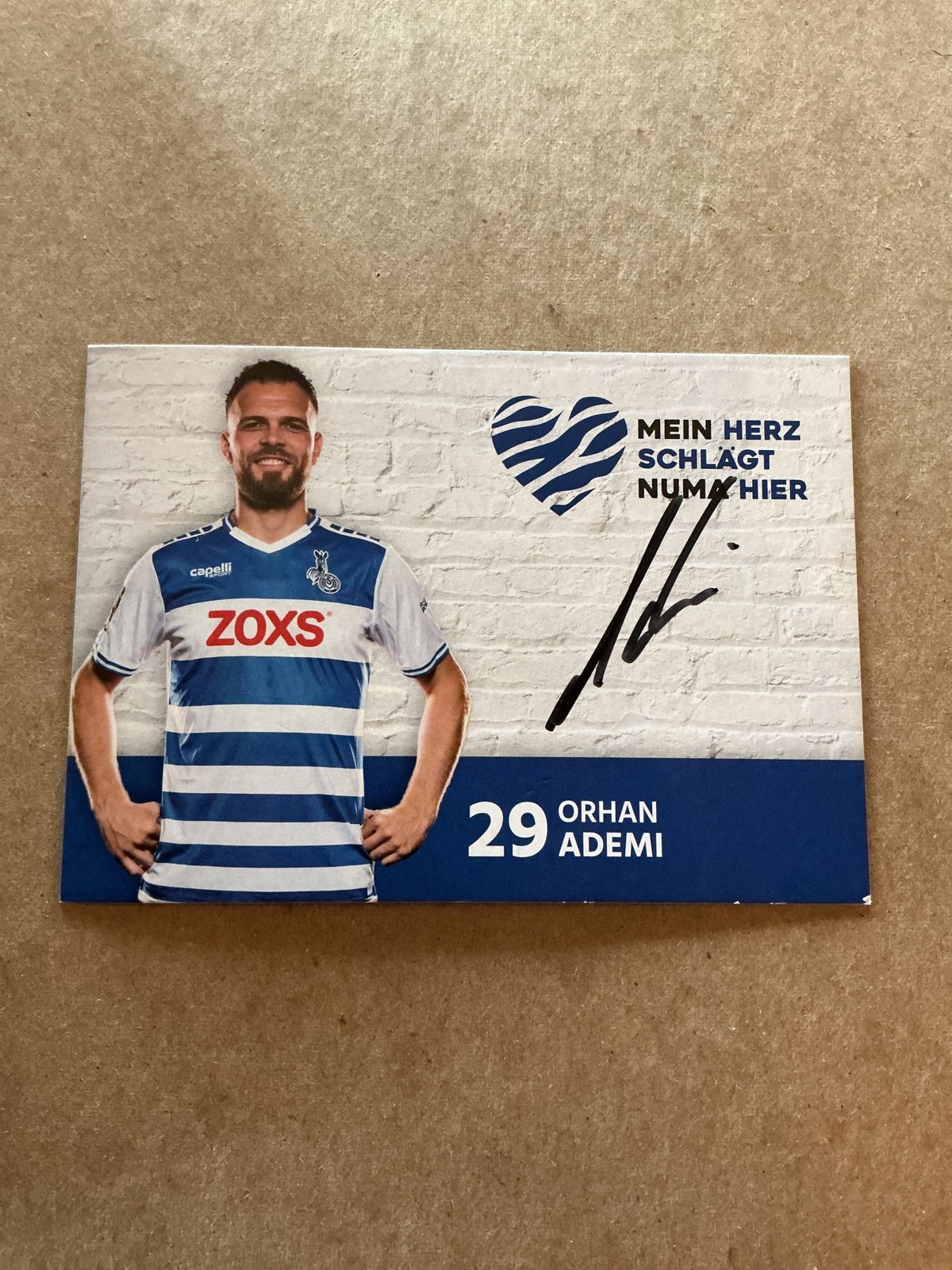 Orhan Ademi, Switzerland 🇨🇭 MSV Duisburg 2021/22 hand signed - Autographs-World