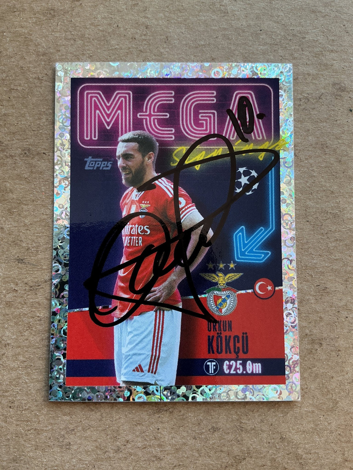 Orkun Kökçü, Türkiye 🇹🇷 SL Benfica 2023/24 Topps hand signed - Autographs-World